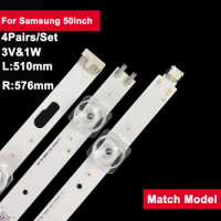 3V 4Pairs Led Tv Backlights Strip For Samsung 50inch UN55TU7000 UN55TU8000 UE55TU7020 TU7092 UN55TU7000G UE55TU7000 UE55TU7100
