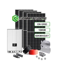 Sunway 100kw Solar Panel System On Grid Kit 10kw 8kw 6kw 5000 Watt Solar Panel Kit Solar 5kw