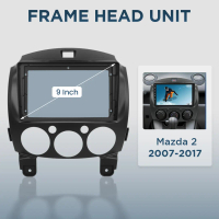 BerkahMall Jakarta KUFINE Frame Head Unit ABS 9 Inch Car Player Mazda 2 2007-2017 - KF-15
