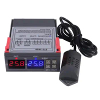 STC-3028 Digital Temperature Humidity Controller Fridge 12V 24V 220V Thermostat Humidistat Thermometer Hygrometer Control Switch