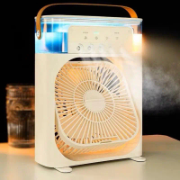 Quạt điều hoà phun sương mini tích hợp đèn led - 3 chế độ làm mát để bàn