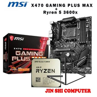 AMD Ryzen 5 3600X R5 3600X CPU + MSI X470 GAMING PLUS MAX Motherboard Set meal Socket AM4 New / no fan