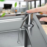 廚房皂液器不銹鋼水槽洗菜碗盆洗滌劑洗潔精按壓器瓶延長管