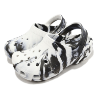 Crocs 童鞋 Classic Marbled Clog K 黑 白 大理石 洞洞鞋 布希鞋 中童 卡駱馳 207464066