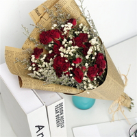 真花干花玫瑰花束滿天星向日葵雛菊木棉花閨蜜生日七夕禮物裝飾