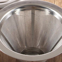 Stainless Steel Coffee Filter Over Portable Pour Reusable Small And Light Dripper Holder Hot Water Durable Useful