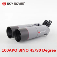 SKY ROVER-Waterproof Binocular Telescope, Astronomical Binoculars, 45/90 Degree Focal, 550mm, Super ED, 100APO