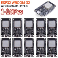 1-10pcs ESP32 WROOM-32 ESP32-S Development Board WiFi+Bluetooth-compatible TYPE-C ESP32 30Pin ESP32 Nodemcu Development Module