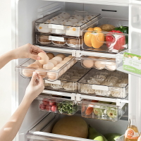 廚房專用冰箱抽屜式雞蛋盒收納盒分格透明食品保鮮盒儲物整理神器