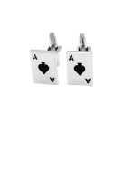 ZITIQUE Fashion Creative Ace Of Spades Playing Card Cufflinks