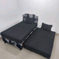 SPREI SORONG HOMEMADE MOTIF KOTAK HITAM