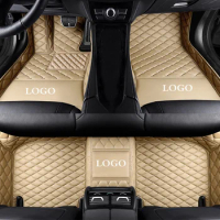 BHUAN Custom Leather Car Mat For Volkswagen All Models Polo Golf 7 Tiguan Touran Jetta CC Beetle vw Auto Accessories
