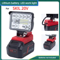 Lithium Battery LED Work Light, for SKIL 20V Battery Powered Portable Outdoor Light with USB (excluding Battery)