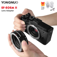 YONGNUO EF-EOSM II Lens Adapter AF Camera Mount Ring for Canon EF Lens to Canon EOS M2/M3/M5/M6/M10/M50/M100/M20 Camera Body