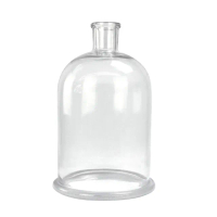【精準科技】實驗級玻璃鐘罩 燈罩 玻璃盒 永生花盅 實驗器材 玻璃擺件 玻璃瓶(550-GBJ-O 開口型)