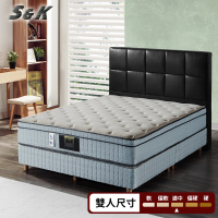 【S&amp;K】涼感紗記憶膠乳膠蜂巢獨立筒床墊(雙人5尺)