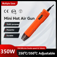 110V/220V 350W 200/350℃ Two-Speed Mini Hot Air Gun Thermal Blower Heat Gun Mobile Phone Repair Car Film Welding Heating Gun Tool