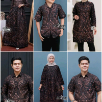 Batik Couple Keluarga Terbaru Motif Sentani Size M L XL XXL - Sarimbit Batik Keluarga - Batik Family
