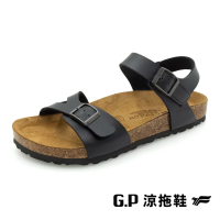 【G.P】素面柏肯涼鞋 女鞋(黑色)