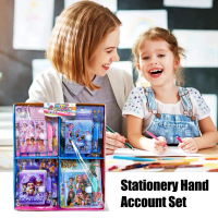 New K Pop Demon Hunter Notebook Cartoon Stationery Set Book Ballpoint Pen Small Set Student Gift Sta