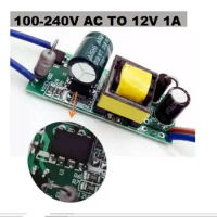 50pcs/lot LED Power Supply 12W 1A Driver 110V 120V 220V 240V To DC12V led driver