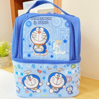 Doraemon outdoor picnic bag thermal insulation cold lunch box storage bag ice thermal insulation backpack handbag picnic bag