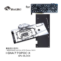 Bykski GPU Water Block Use for GUNNIR Intel Arc A770 Photon 16G OC Card / Copper Cooling Radiator RGB AURA / I-GNA770POC-X
