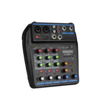 Portable sound mixing console with Bluetooth 48V Phantom Power Monitor Karaoke System USB Mixer Audio