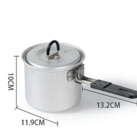 Outdoor Camping Milk Pot Portable Cookware Folding Storage Multi Functional Japanese Aluminum Pot Camping Water For Rice Cooker