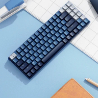 UGREEN KU102 Wireless Bluetooth Keyboard Deep Sea Blue Dwarf Tea Switches White Backlight Light Thin Office Mechanical Keyboard