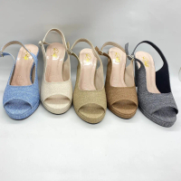 Qamira Jeans - 10 cm Sandal Wantia / Heels Terbaru Bahan Jeans by Relate Shoes