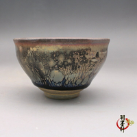 宋建窯窯變油滴茶盞 建盞品茗茶杯 古董古玩仿古陶瓷器收藏羽墨軒