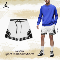 Nike 短褲 Jordan Dri-FIT Sport Diamond 男款 白 黑 抽繩 喬丹 籃球褲 DX1488-100