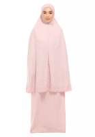 SITI KHADIJAH Siti Khadijah telekung Signature Camellia in Nude Pink