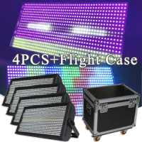 4PCS Martin LED 48+8 Segments RGBW Strobe Washing Effect Stage Lighting Nightclub Party Dj Disco Wedding In Flight Case Pack