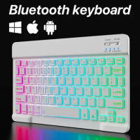 Backlit Backlight Bluetooth Keyboard And Mouse For Ipad Wireless Teclado For iOS Android Windows Rechargeable 10 Inches Devices