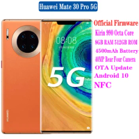 Original New Huawei Mate 30 Pro 5G Mobile Phone Android 10 8GB RAM 128GB 256GB 512GB ROM Kirin 990 5G Octa core 40MP Cameras NFC