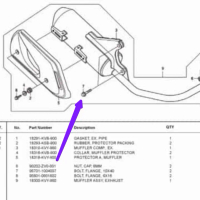 baut knalpot honda beat original