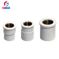 20/25/32mm ID Tube Pipe Fittings UPVC Water Pipe Joint 1/2'' 3/4'' 1'' Brass Thread Water Connectors DIY Tool Plastic Pipe Joint