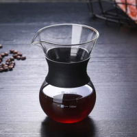 200/400ml Glass Coffee Kettle Stainless Steel Filter Drip Brewing Hot Brewer Coffee Pot Dripper Barista Pour Over Coffee Maker