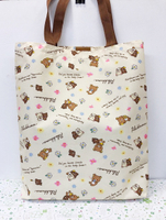 【震撼精品百貨】Rilakkuma San-X 拉拉熊懶懶熊~帆布袋子~花朵滿版#83132