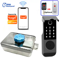 Waterproof Tuya Smart Lock Wifi Outdoor Sliding Gate Lock Digital Electronic Keyless Entry Door Lock