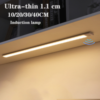 LED ไฟกลางคืน Motion Sensor ไร้สาย USB ภายใต้คณะรัฐมนตรีโคมไฟตรวจจับหลอดไฟสำหรับห้องครัวบันไดตู้เสื้อผ้าตู้เสื้อผ้าทางเดินแสง PP