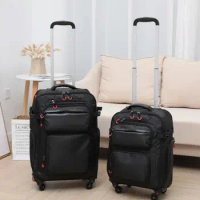 Oxford Business Travel Rolling Suitcase Men 22 inch rolling luggage bag Cabin size 20 inch Travel Trolley Bag Luggage Suitcase
