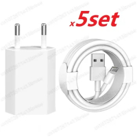 1-5set 5V1A EU home Travel USB Wall Charger Power adapter Type c Cable 1m 3.3ft For Samsung S8 S10 S22 S23 Xiaomi Huawei Phone