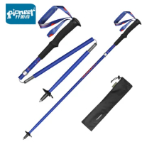 Pioneer Carbon Ultra-light Camping Hiking Walking Trekking Stick Adjustable Alpenstock Fiber Climbing Skiing Pole Outdoor 1pc