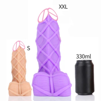 New 8.5cm Purple Silicone Huge Dildo Plug For Woman Masturbation Soft Thick Realistic Dildo Massager Dilator Large Penis Dildo