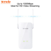 Tenda PA3 1000Mbps Powerline AV1000 WiFi Power Line Extender 1Pcs Gigabit Port Wirless Wi-Fi Extendor Chinese Firmware