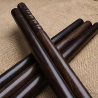 60cm Solid Wood Short Stick Black Sandalwood Tai Chi Stick, Kung Fu Stick, Self Defense Vehicle Mounted Wood Stick Self Defense