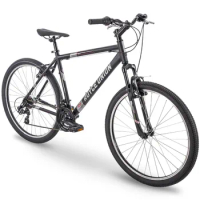 RMT 27.5" Mens 21-Speed All-Terrain Mountain Bike, 18" Aluminum Frame, Twist Shift, Matte Black